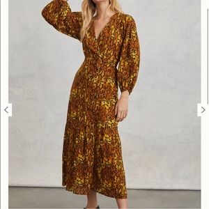 Anthropologie Carolina K Saffron Wrap Maxi Dress